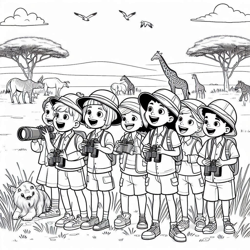 PLR Coloring Pages for Kids, Digital Download, 500 Safari Animal ...