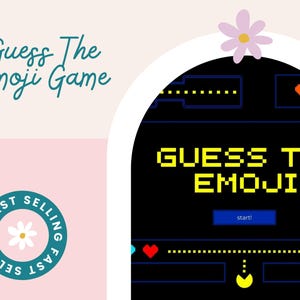 Emoji Trivia Game - Kids Party Game - Digital Game - Fun Printable Guessing Game for Families