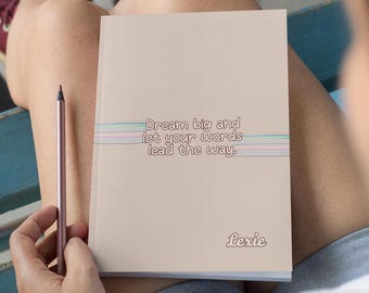 Kids Hardcover Notebook - Personalized Diary - Birthday Gift for Tweens - Custom Notebook for Girls or Boys - Dream Big Journal - Teen Diary