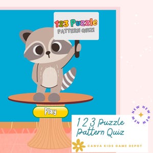 Kids Number Puzzle - Fun 123 Counting Game - Educational Digital Learning Activity