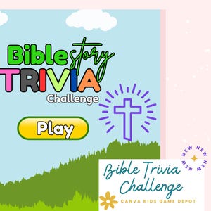 Bible Trivia Game - Fun & Interactive Bible Quiz - Christian Family and Sunday School Activity