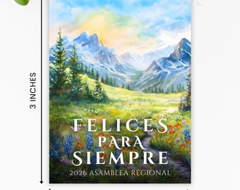 Regalos para la Convención de los Testigos de Jehová 2026: Tarjetas imprimibles de Felicidad Eterna, mini imanes, bricolaje, Convención Internacional, Montañas de Primavera