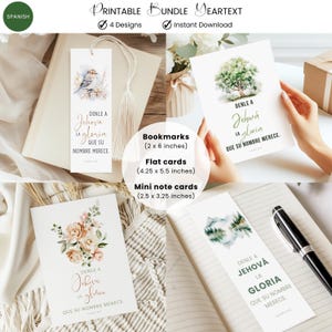 Spanish 2025 JW Year text Psalm 96:8 Printable Bookmarks Greeting Cards Gift Tags Bookmarks Printable PDF year text 2025 JW Gift