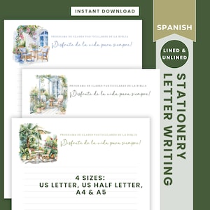 Disfrute de la vida para siempre. Papelería imprimible. Papelería para diarios con y sin líneas. Papel para notas. Membrete. Descarga instantánea en formato PDF.