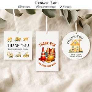 JW LDC Tag Printable Gift Thank You For Your Hard Work Encouragement Construction Builder Elder Appreciation Treat Tags Digital Download PDF