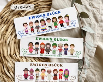 German 2026 JW Convention Eternal Happiness Printable Bookmarks Convention Gifts Children World Traditional Outfits