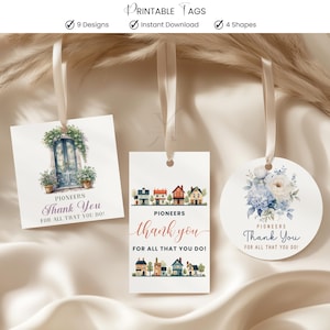 JW Pioneers Gift Tags Printable Thank You JW Pioneer School Tags Gift labels Ministry Thank You Pioneers Digital Download PDF
