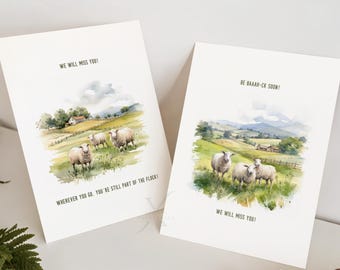 JW Farewell Greeting Card Printable Sheep Flock Theme We Will Miss You Encouragement Congregation Gift Digital Download PDF