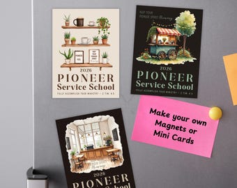 Pioneer School 2026 Magnets Printable Coffee DIY Magnet Gifts PSS Digital Download PDF Keep Your Pioneer Spirit Brewing