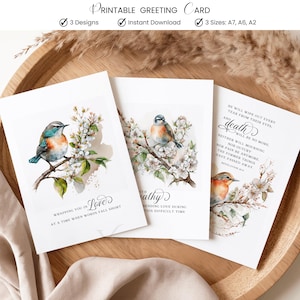 Sympathy Cards Printable Christian Encouragement Cards Digital Download Condolence Card Comfort for bereaved Digital Download PDF