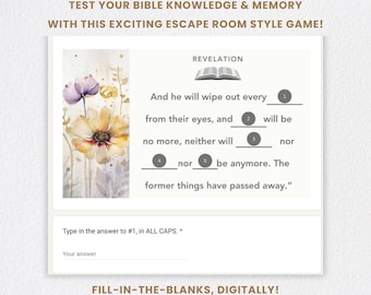 JW Virtual Game Bible Verses Memory Game Interactive Fill-in-the-Blanks Digital Download Family Worship Idea Escape Room Personal Study