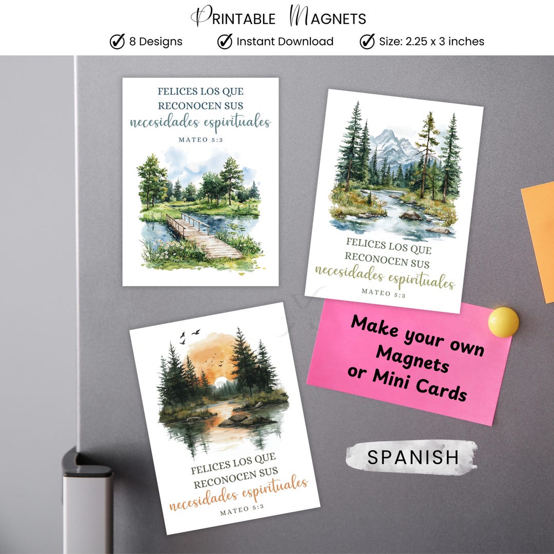 Spanish JW 2026 Year Text Magnets Printable Mini Scripture Cards ...