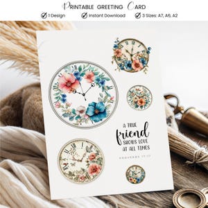 Proverbs 17:17 Card Printable Friendship Card Encouragement Card Appreciation PDF Digital Download Christian Friendship Card