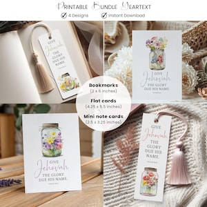 JW 2025 Yeartext Psalm 96:8 Printable Bookmarks Bundle Cards Gift Tags Bookmarks Printable Bible Verse Bookmarks PDF Give Jehovah Glory Due