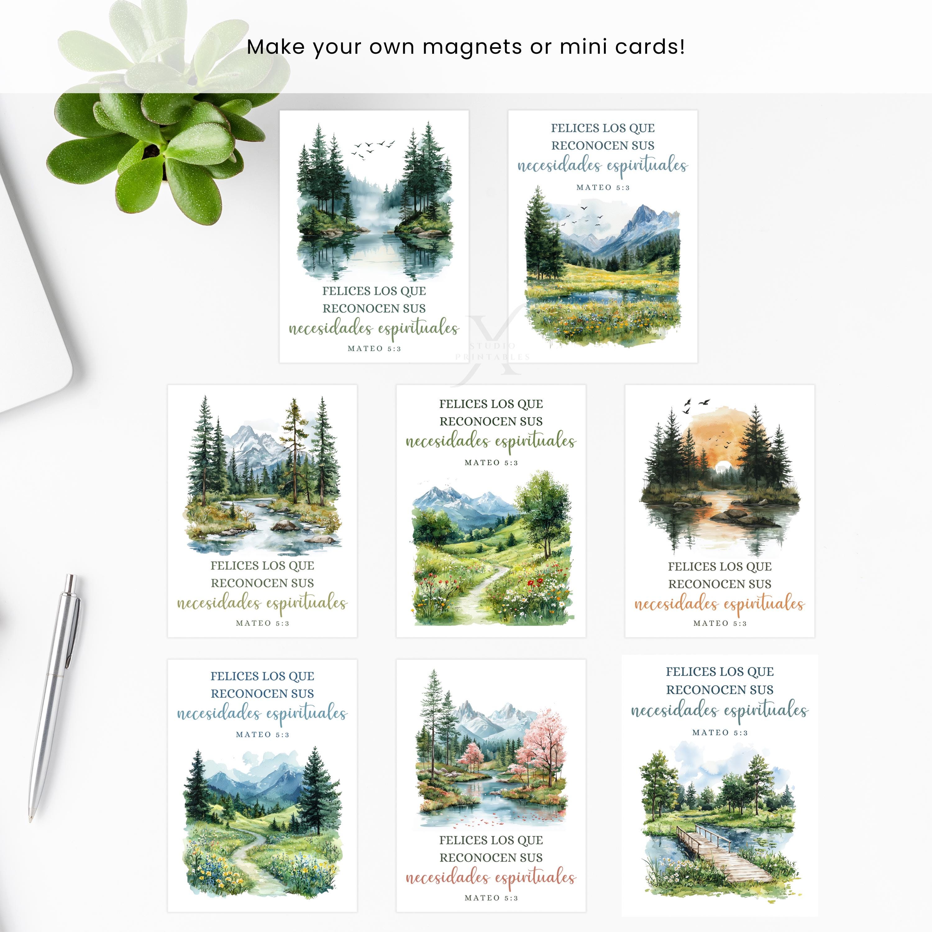 Spanish JW 2026 Year Text Magnets Printable Mini Scripture Cards ...