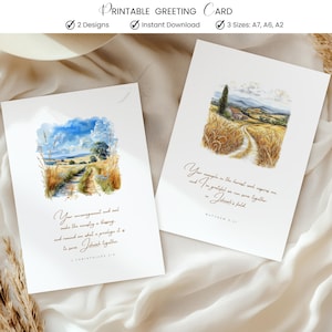 JW New Service Year Ministry Cards Printable Thank You Card PDF Harvest Is Great Matthew 9.37 Fellow Workers Together 1 Corinthians 3:9