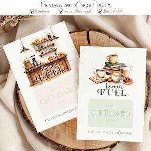 JW Pioneer Fuel Gift Card Holders Printable Coffee Theme Encouragement Pioneer School 2025 Digital Download PDF Thank You Gift Card Template