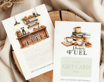 JW Pioneer Fuel Gift Card Holder, Coffee Theme (Digital Download)
