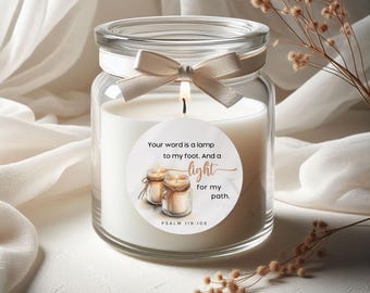 Psalm 119:105 Gift Tags Floral Lantern Design (Digital Download)