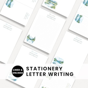Spanish 2025 JW Convention Letter Writing Stationery Paper Printable Lined and Unlined Pure Worship Stationery Instant Download PDF Lakes
