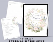 Garden Floral JW Convention 2026 Digital Notebook or Printable PDF Eternal Happiness International Convention Hyperlinked Lined Unlined