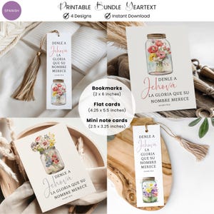 Spanish JW 2025 Yeartext Psalm 96:8 Printable Bookmarks Bundle Cards Gift Tags Bookmarks Printable Bible Verse Bookmarks 2025 year text JW