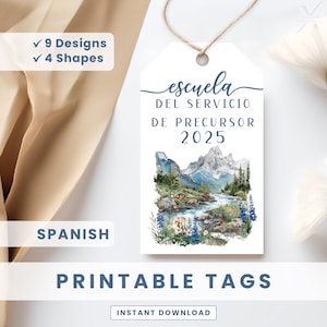 Spaanse JW Pioneer School 2025 Cadeaukaartjes Afdrukbare producten Cadeaulabels Tags Pioneers School PSS Aanmoediging Digitale download pdf