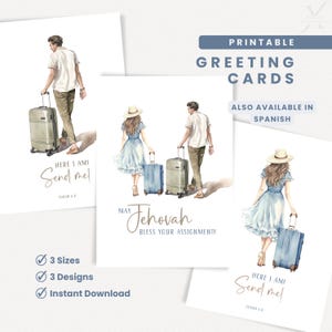 JW SKE, Isaías 6:8, Eis-me aqui, envia-me, Cartão de felicitações para impressão, Cartão cristão, Cartão com versículos bíblicos, Cartão para download instantâneo em PDF, Cartão em branco