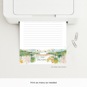 Juego de papelería de acuarela "El fin de la guerra" - Escritura de cartas - Descargar PDF imagen 6