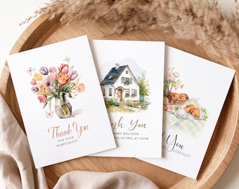Thank You Hospitality Cards 3 Designs (Digital Download)