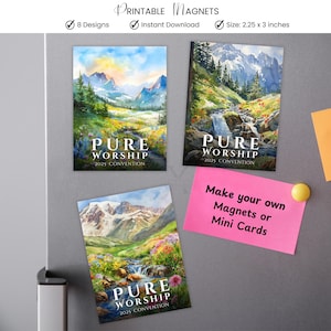 JW Convention Gifts 2025 Pure Worship Printable Cards Mini Make Your Own Magnets JW Printable Special Convention Regional Spring Mountains