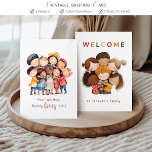 JW Baptism Card Printable Welcome Spiritual Family Welcome (PDF) Congregation Congratulations