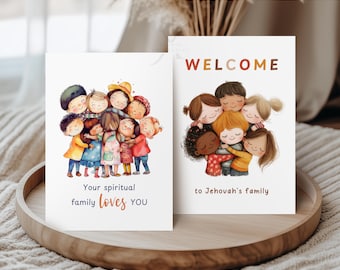 JW Baptism Card Printable Welcome Spiritual Family Welcome (PDF) Congregation Congratulations