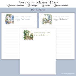 Enjoy Life Forever #1 JW Stationery Letter Writing Printable Stationery Paper Lined and Unlined Letterhead Instant Download PDF Ministry