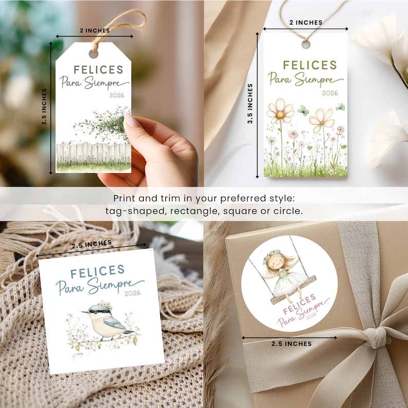 Spanish JW Convention 2026 Eternal Happiness Gift Tags Printable ...