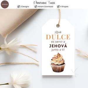 Etichette per la scuola dei pionieri spagnoli, etichette regalo JW, etichette per dessert stampabili, bomboniere, snack e dolcetti (download digitale)