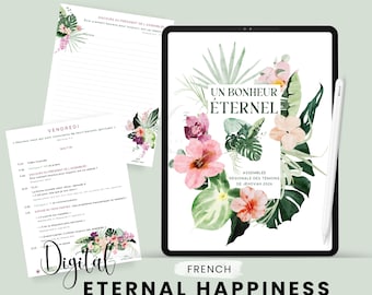 French JW Convention 2026 Notebook Digital or Printable PDF Eternal Happiness Notebook Hyperlinked Lined Unlined Paradise