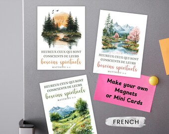 JW Year Text 2026 Printable Cards – Matthew 5:3, Tropical Bird Designs ...