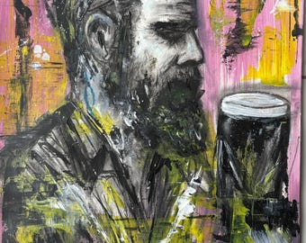 Irish Art Print; Traditional Irish Music Art; Irish Decor; Irish Heritage Wall Art; Guinness Art Gift; Celtic Art; Irish Artist; Pint