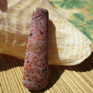 Flowering jasper drop rectangle shape gemstone designer cabochon