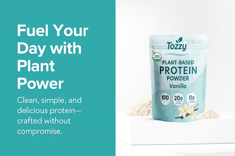 USDA Organic Vanilla Plant-Based Protein Powder, 20g Pea Protein, 5 Simple Ingredients image 7