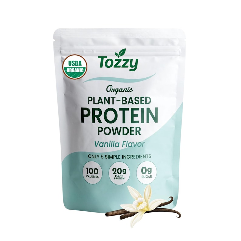 USDA Organic Vanilla Plant-Based Protein Powder, 20g Pea Protein, 5 Simple Ingredients image 1