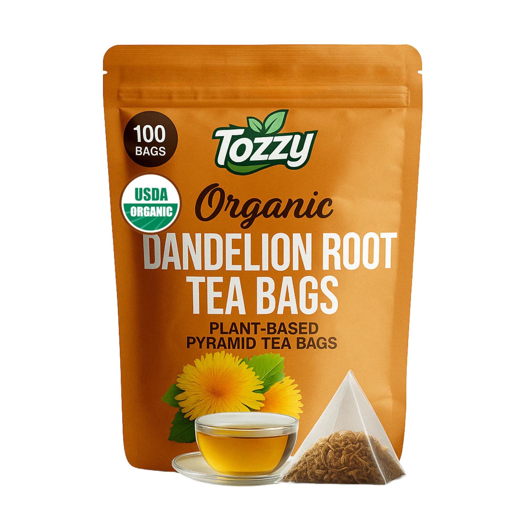Organic Dandelion Root Tea Bags: 100 Count-plant-based Pyramid Bags - Etsy