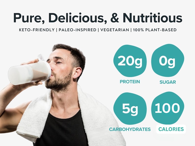USDA Organic Vanilla Plant-Based Protein Powder, 20g Pea Protein, 5 Simple Ingredients image 2