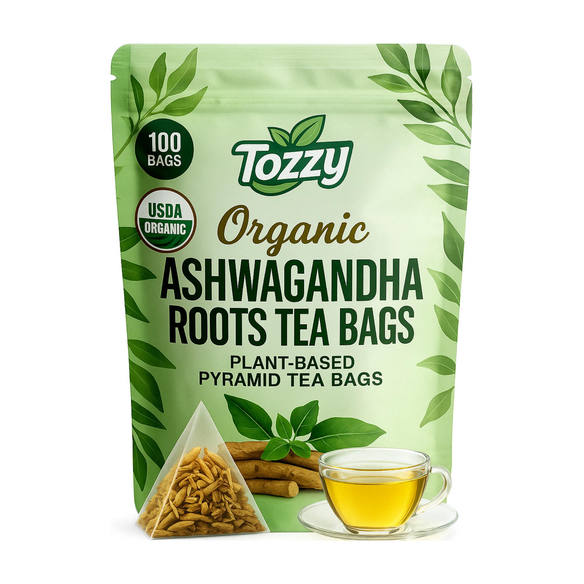 Organic Ashwagandha Tea Bags: 100 Count, Plant-based Pyramid Bags - Etsy
