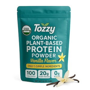Plant-Based Protein Powder, Vanilla – Only 5 Natural Ingredients | 20g Protein, 100 Calories |Vegan, Non-GMO, Smooth Mix