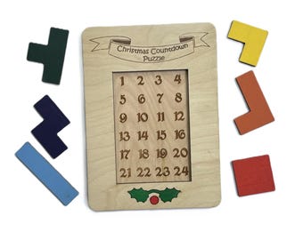 Christmas Advent Calendar Brainteaser Puzzle: Daily Countdown Challenge. Perpetual puzzle.