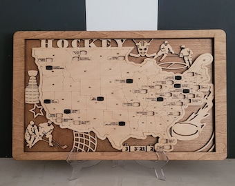 Hockey Arenas Map Tracker. NHL