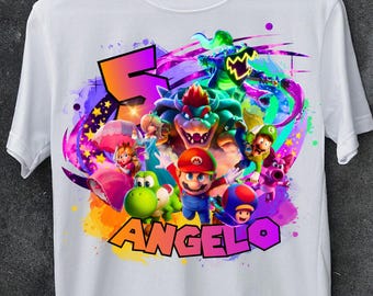 Super Mario Galaxy Themed Birthday Png Editable Canva Template Digital Image Party For Kids