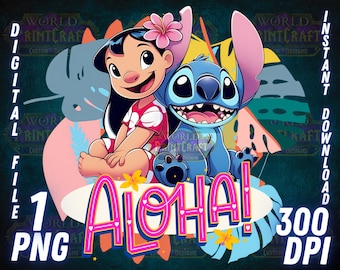 Stitch Movie PNG Lilo Shirt Cricut file Cake Topper Digital File Instant Download